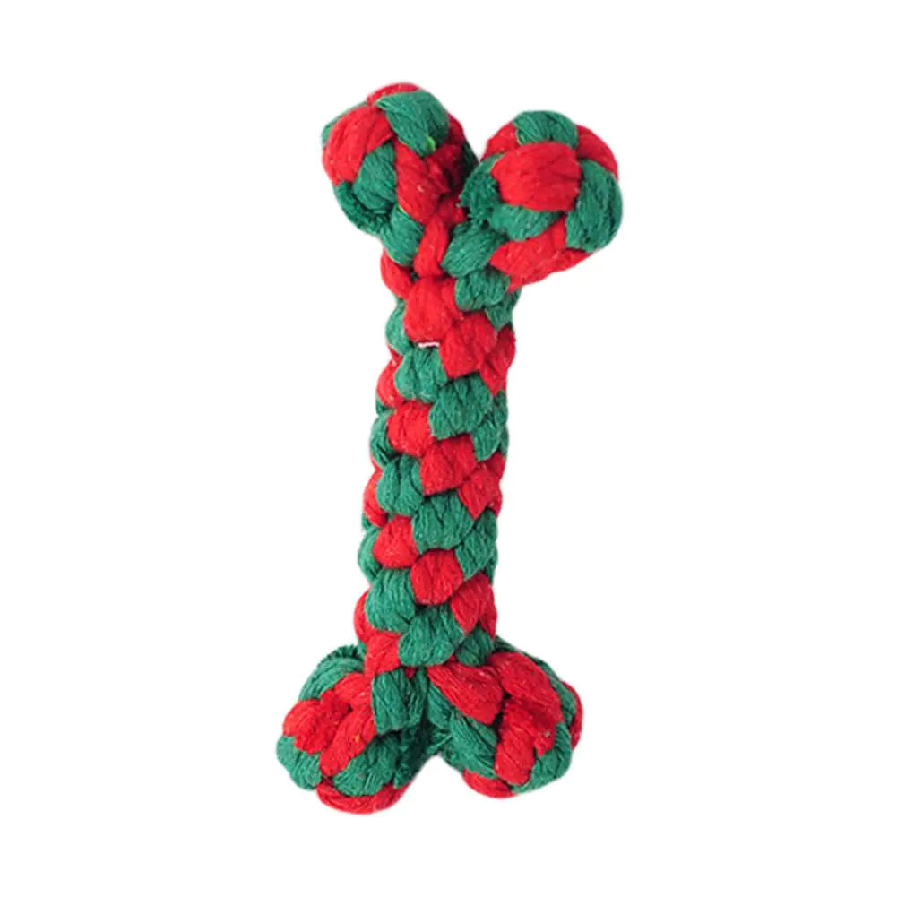 Cotton Thread Dog Toy - Christmas Tree Gift Doll