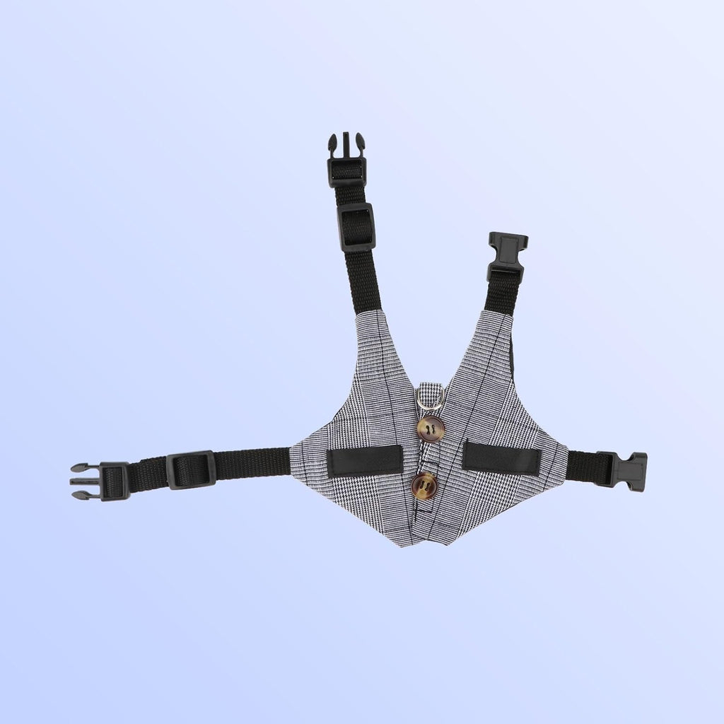 Adjustable Rabbit Vest Harness and Leash Set in Formal Suit Style for Small Animals (Size S)