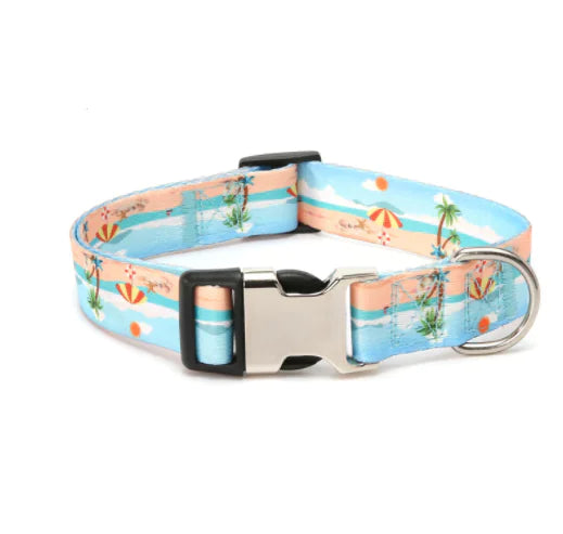 Ethnic Style Striped Dog Collar with Polyester Cotton