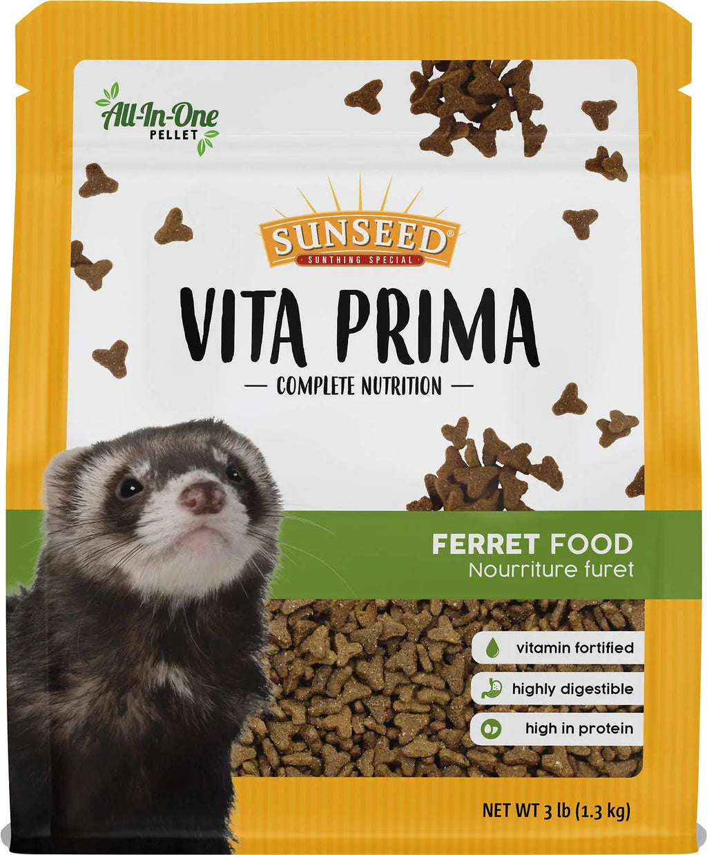 Sunseed Sunscription Vita Prima Ferret Formula 3-Pound Bag (3 Pack)