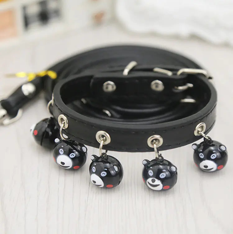 Dog and Cat Collars with Bell and Leash for Pets