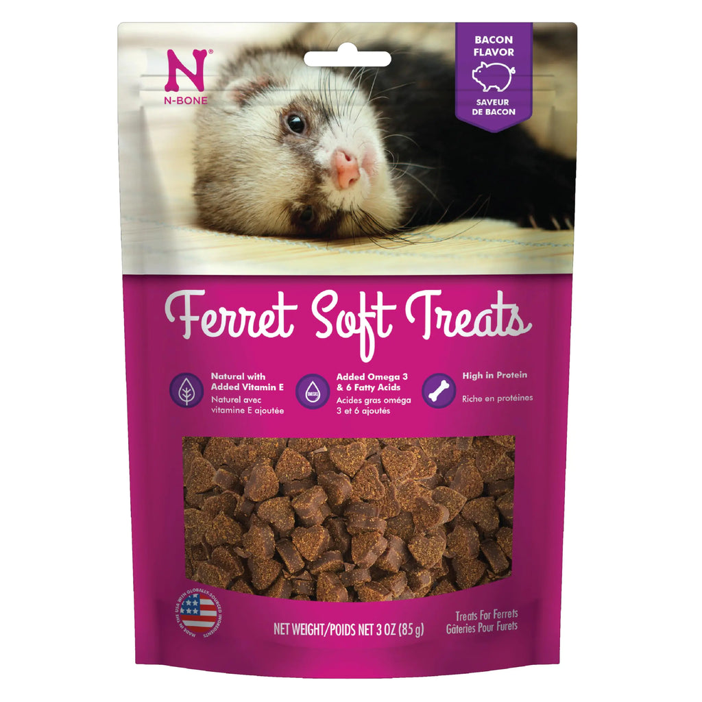 N-Bone 1 Pouch Ferret Soft Treats Bacon Flavor 3 Oz