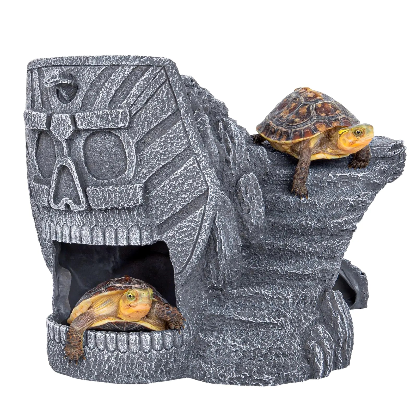 REPTI ZOO Pharaoh Reptile Hide Cave Reptile Hideout for Turtle Bearded DragonGecko Lizard Ball Python | Large Reptile Habitat Terrarium Tank Decor Accessorie