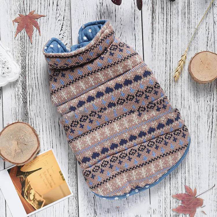 Double-sided Casual Polka-dot Dog Knitted Vest