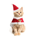 LESYPET Cat Santa Hat Cat Christmas Hat with Cloak Small Dog Christmas Costume for Christmas New Year