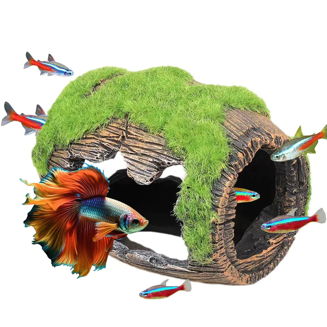 TANOMA Betta Fish Tank Accessories Decorations Small Fish Cave Aquarium Hideout Fish Tank Ornament 5"